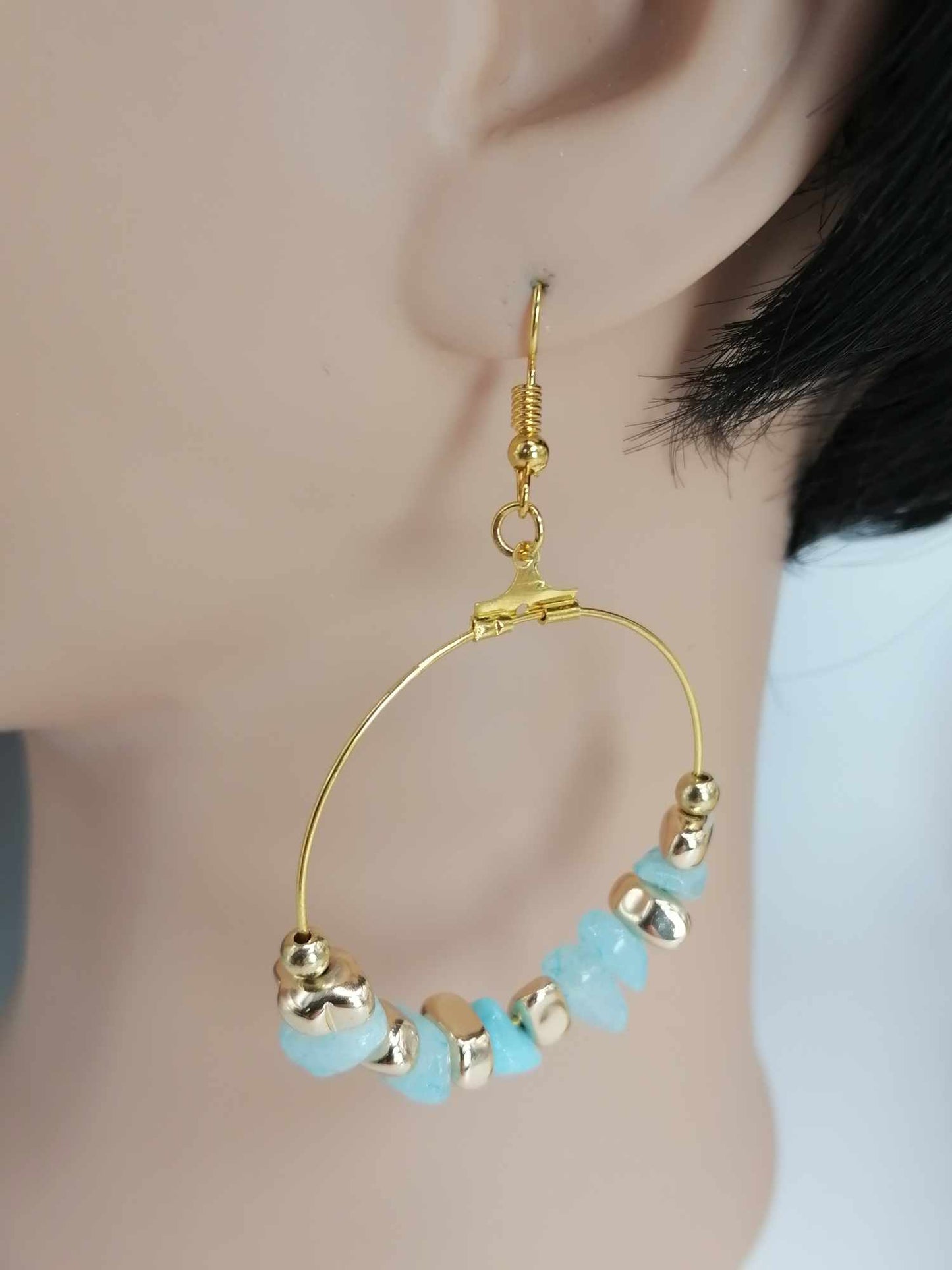 Boucles D'oreilles Aqua