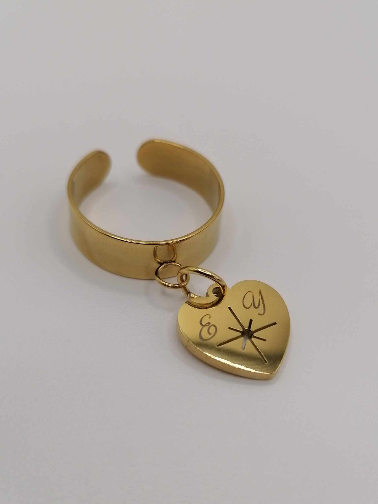 Bague Breloque Mélina Couleur Doré "Gravure & Charms"