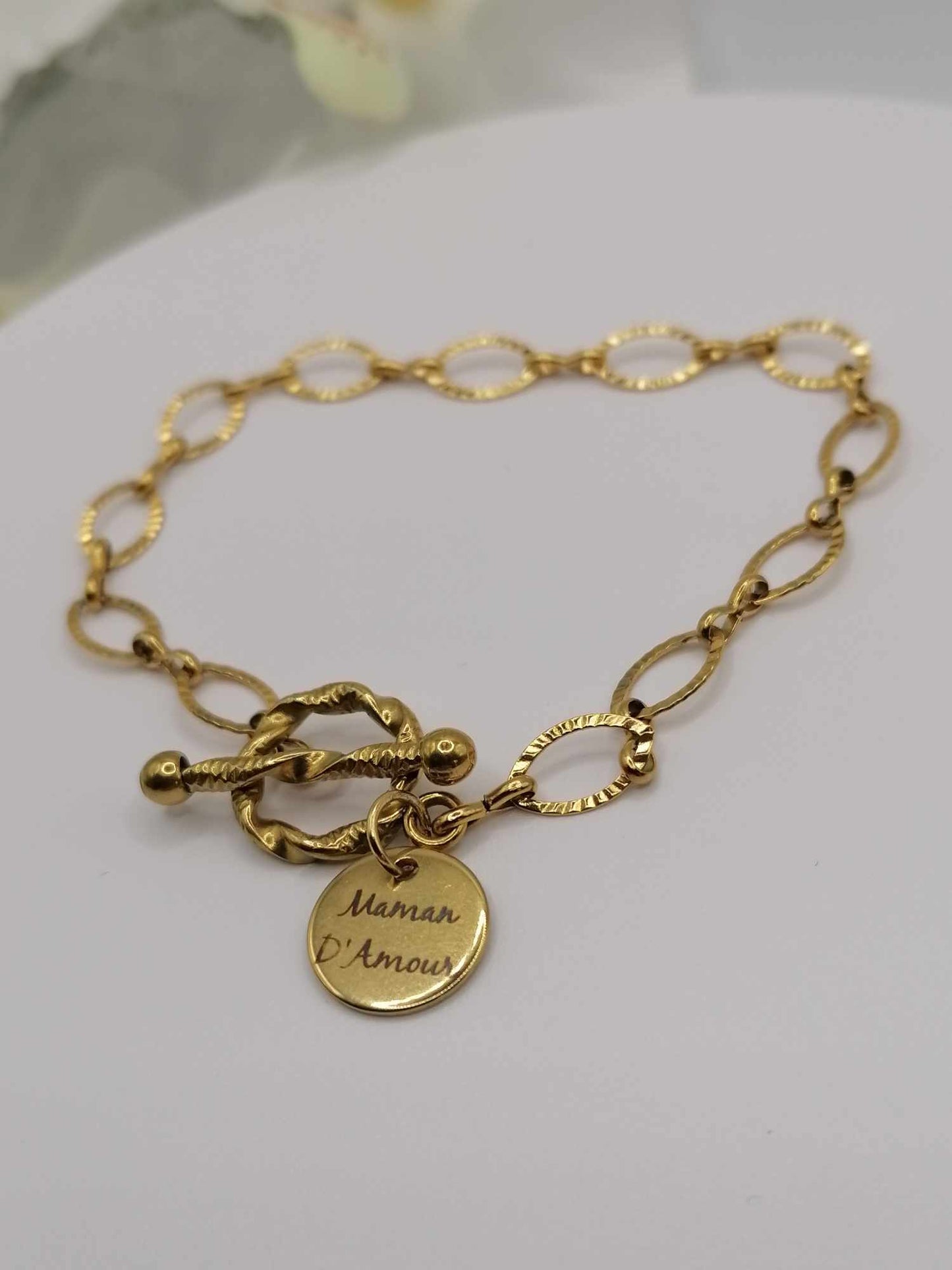 Bracelet Léna Couleur Doré "Gravure & Charms"